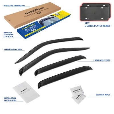 Goodyear Tape-On Window Deflectors Shatterproof for Ford F250 1999-2016 SuperCrew