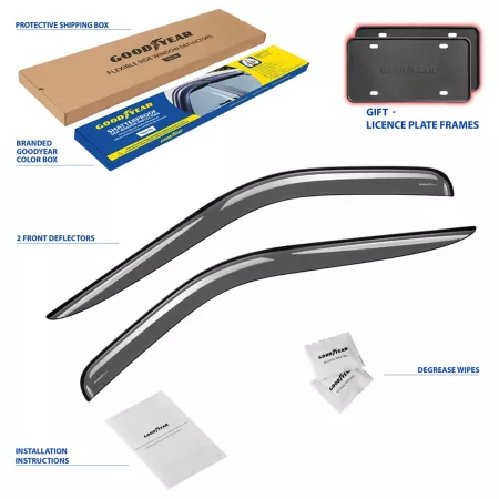 Goodyear Shatterproof Tape Window Deflectors for Ford Transit 14-23 2 pcs. Window Deflectors