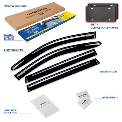 Goodyear Tape-On Window Deflectors Shatterproof for Jeep Cherokee 14-23