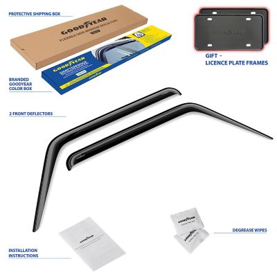 Goodyear Tape-On Window Deflectors Shatterproof for Jeep Wrangler JK (2 doors) 07-18