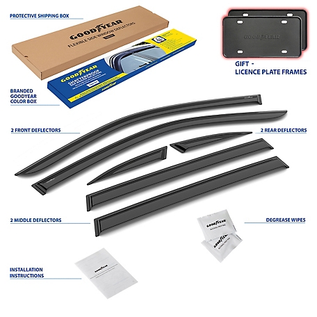 Goodyear Tape-On Window Deflectors Shatterproof for Subaru Forester 19-23 Sport