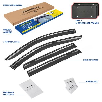 Goodyear Tape-On Window Deflectors Shatterproof for Toyota Corolla 09-13