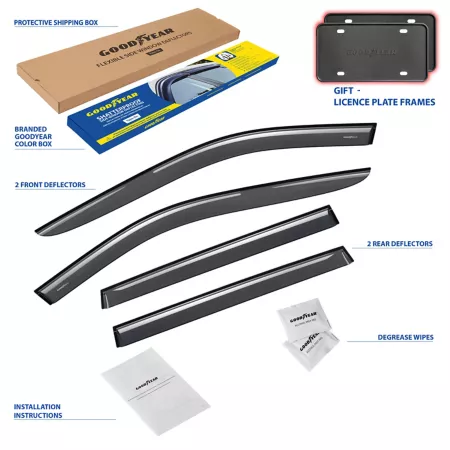 Goodyear Shatterproof Tape Window Deflectors for 13-18 Toyota RAV4 Window Deflectors