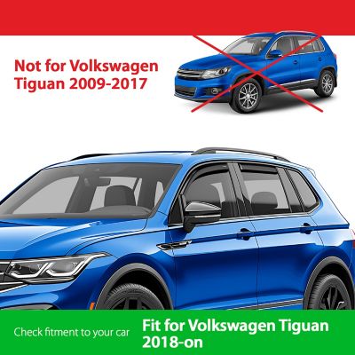 Image showing  In-Channel Window Deflectors Shatterproof for Volkswagen Tiguan 18-23, 4 pc.