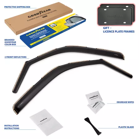 Goodyear In-Channel Shatterproof Window Deflectors for Chevy Express Van 96-23 2 pcs. Window Deflectors