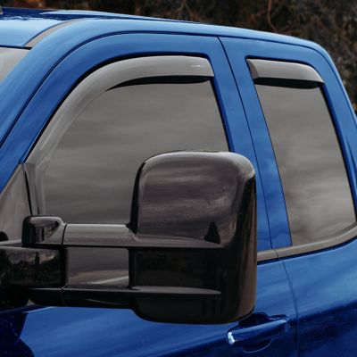 Image showing  In-Channel Window Deflectors Shatterproof for Chevy Silverado 14-18 Double Cab, 4 pc.