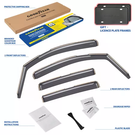 Goodyear Shatterproof Integrated Window Deflectors for Chevy Trax 14-23 4 pcs. Window Deflectors