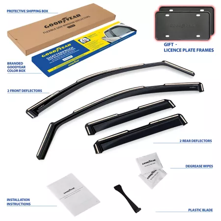 Goodyear Shatterproof Integrated Window Deflectors for 21-23 Chevy Tahoe 4 Pieces. Window Deflectors