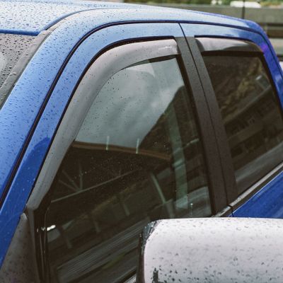 Image showing  In-Channel Window Deflectors Shatterproof for Dodge RAM 09-18 Crew Cab, 4 pc.