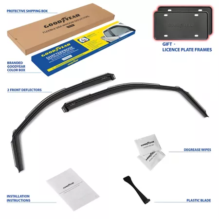 Goodyear Shatterproof Integrated Window Deflectors for Ford F150 09-14 Regular Cab 2 Pieces. Window Deflectors