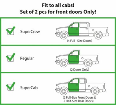 Image showing  In-Channel Window Deflectors Shatterproof for Ford F150 15-20 Regular Cab, 2 pc.