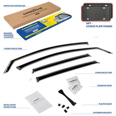 Goodyear In-Channel Window Deflectors Shatterproof for Honda CR-V 12-16, 4 pc.