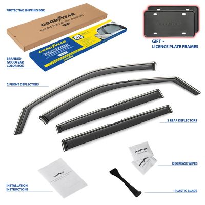 Goodyear In-Channel Window Deflectors Shatterproof for Jeep Compass 17-23, 4 pc.