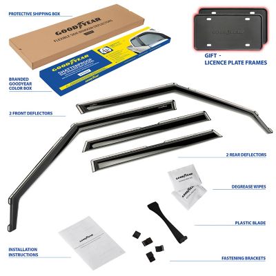 Goodyear In-Channel Window Deflectors Shatterproof for Kia Soul 20-23, 4 pc.