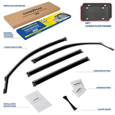 Goodyear In-Channel Window Deflectors Shatterproof for Volkswagen Atlas 18-23, 4 pc.