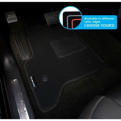 Image showing  Custom Fit Floor Mats for Chevy Silverado 14-18 Crew Cab, Honeycomb Dirtproof & Waterproof Technology, All-Weather