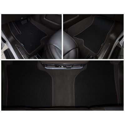 CLIM ART Custom Fit Floor Mats for Chevy Silverado 19-23 Crew Cab, Honeycomb Dirtproof & Waterproof Technology, All-Weather