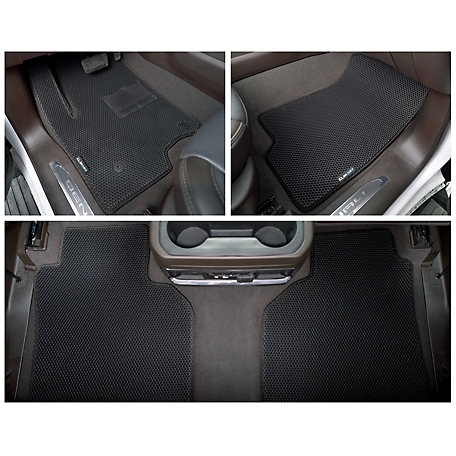 CLIM ART Custom Fit Floor Mats for Chevy Silverado 19-23 Double Cab, Honeycomb Dirtproof & Waterproof Technology, All-Weather