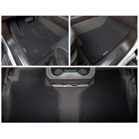 CLIM ART Custom Floor Mats for Chevrolet Silverado 19-23 Double Cab Honeycomb Technology Anti-Dirt and Waterproof All Weather Floor Mats & Cargo Liners