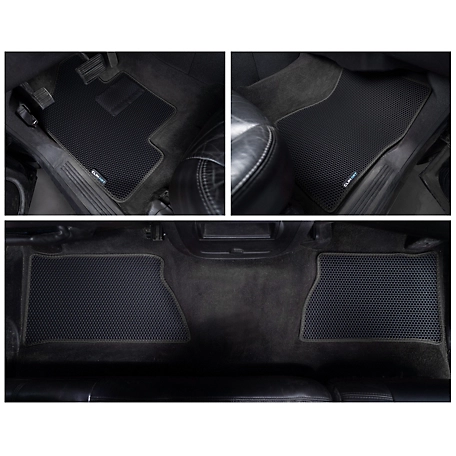CLIM ART Custom Fit Floor Mats for Chevy Silverado 07-13 Extended Cab, Honeycomb Dirtproof & Waterproof Technology, All-Weather