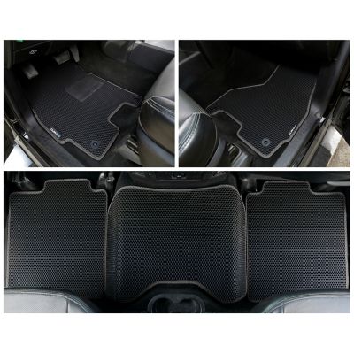 CLIM ART Custom Fit Floor Mats for Dodge Ram 1500 12-18 Crew Cab, Honeycomb Dirtproof & Waterproof Technology, All-Weather