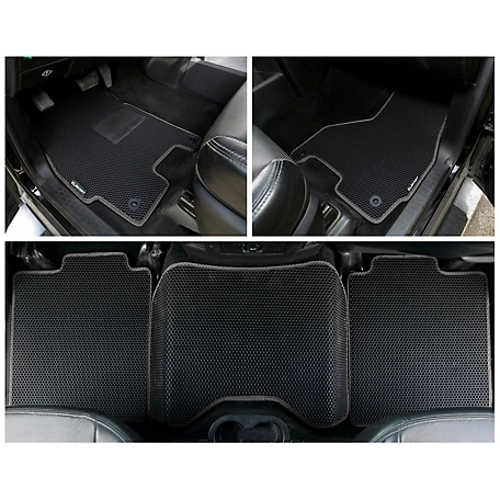 CLIM ART Custom Fit Floor Mats for Dodge Ram 1500 12-18 Crew Cab, Honeycomb Dirtproof & Waterproof Technology, All-Weather