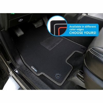 Image showing  Custom Fit Floor Mats for Dodge Ram 1500 12-18 Crew Cab, Honeycomb Dirtproof & Waterproof Technology, All-Weather