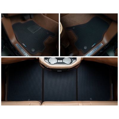 CLIM ART Custom Fit Floor Mats for Dodge RAM 1500 19-23 Crew Cab, Honeycomb Dirtproof & Waterproof Technology, All-Weather