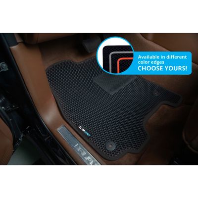 Image showing  Custom Fit Floor Mats for Dodge RAM 1500 19-23 Crew Cab, Honeycomb Dirtproof & Waterproof Technology, All-Weather