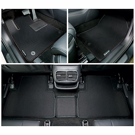 CLIM ART Custom Fit Floor Mats for Hyundai Santa Fe 19-20, Honeycomb Dirtproof & Waterproof Technology, All-Weather