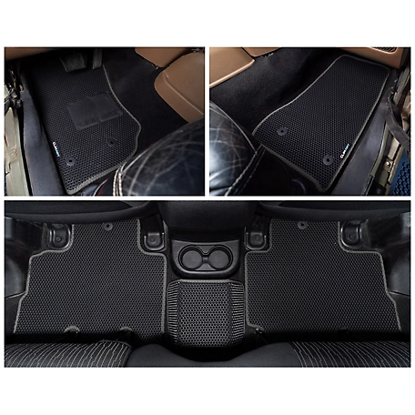 CLIM ART Custom Fit Floor Mats for Jeep Wrangler JK 14-18, Honeycomb Dirtproof & Waterproof Technology, All-Weather