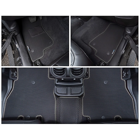 CLIM ART Custom Fit Floor Mats for Jeep Wrangler JL 18-23, Honeycomb Dirtproof & Waterproof Technology, All-Weather