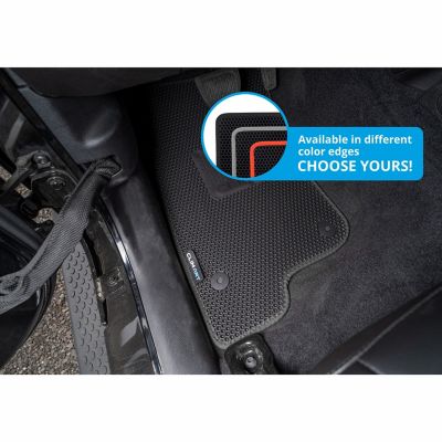 Image showing  Custom Fit Floor Mats for Jeep Wrangler JL 18-23, Honeycomb Dirtproof & Waterproof Technology, All-Weather