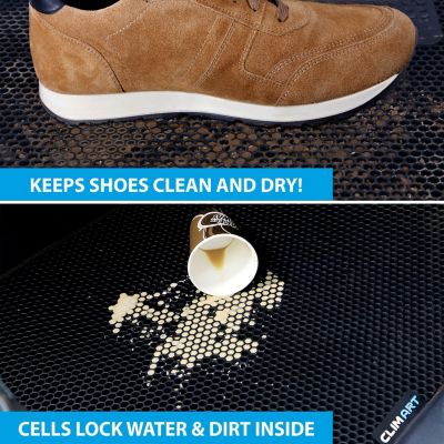 Image showing  Custom Fit Floor Mats for Lexus ES 19-23, Honeycomb Dirtproof & Waterproof Technology, All-Weather