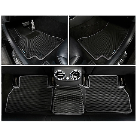 CLIM ART Custom Fit Floor Mats for Mercedes C 15-23, Honeycomb Dirtproof & Waterproof Technology, All-Weather
