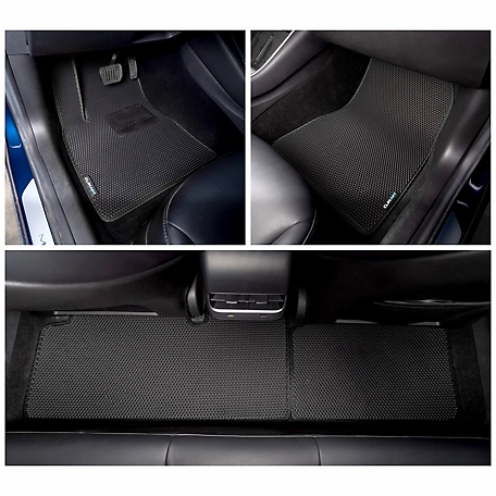 CLIM ART Custom Fit Floor Mats for Tesla Model 3 17-22, Honeycomb Dirtproof & Waterproof Technology, All-Weather