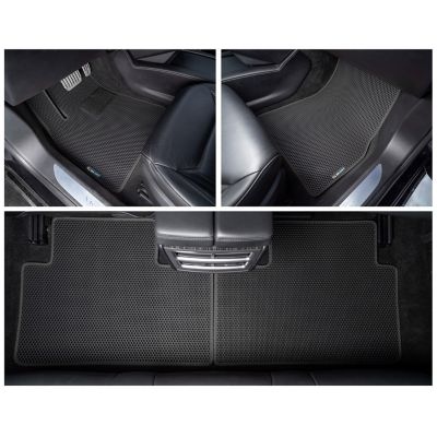 CLIM ART Custom Fit Floor Mats for Tesla Model S 14-20, Honeycomb Dirtproof & Waterproof Technology, All-Weather
