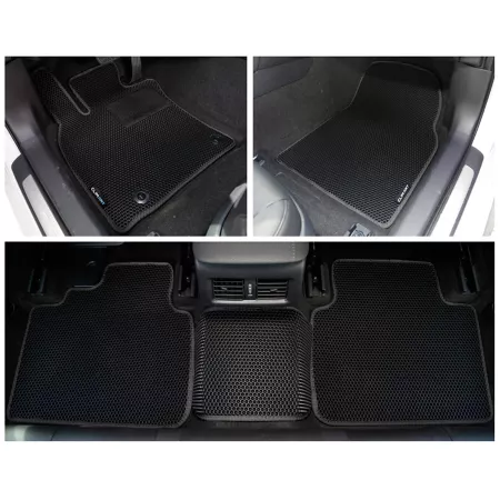 CLIM ART Custom Floor Mats for Toyota Camry 18-23 Sedan Honeycomb Technology Anti-Dirt and Waterproof All Season Floor Mats & Cargo Liners