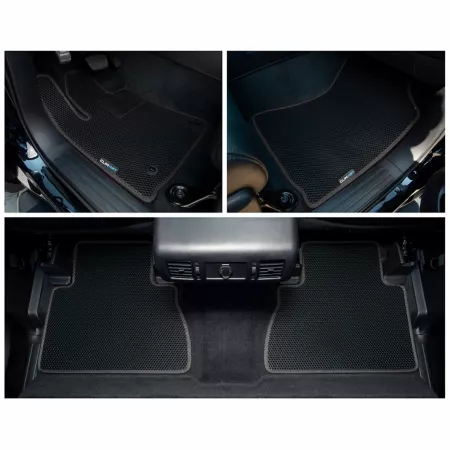 CLIM ART Custom Floor Mats for Toyota Tundra 14-21 CrewMax Honeycomb Technology Anti-Dirt and Waterproof All Weather Floor Mats & Cargo Liners