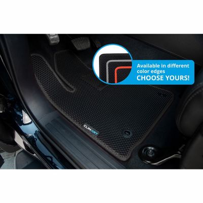 Image showing  Custom Fit Floor Mats for Toyota Tundra 14-21 CrewMax, Honeycomb Dirtproof & Waterproof Technology, All-Weather