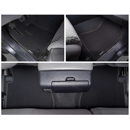 CLIM ART Custom Fit Floor Mats for Toyota Tundra 12-23 Double Cab, Honeycomb Dirtproof & Waterproof Technology
