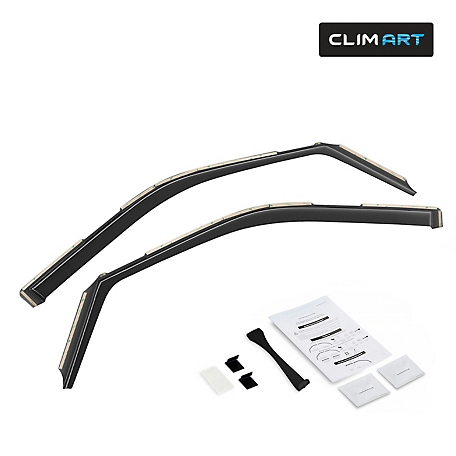 CLIM ART In-Channel Window Deflectors Extra Durable for Ford F150 21-23 Regular Cab