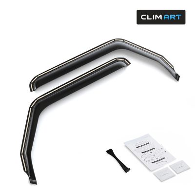 CLIM ART In-Channel Window Deflectors Extra Durable for Jeep Wrangler JL 18-23 (2 doors)