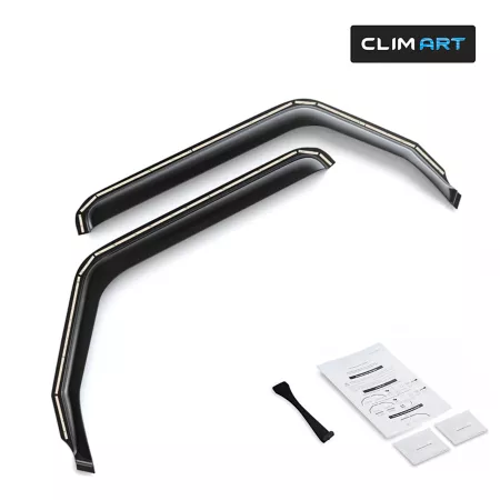 CLIM ART In-Channel Extra Durable Window Deflectors for Jeep Wrangler JL 18-23 (2 doors) Window Deflectors