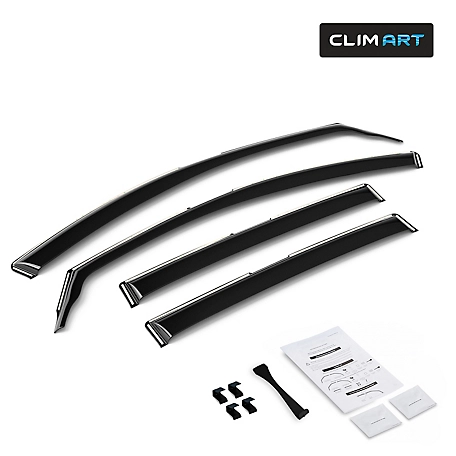 CLIM ART In-Channel Window Deflectors Extra Durable for Toyota RAV4 13-18