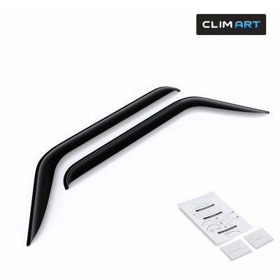 CLIM ART Tape-On Window Deflectors Extra Durable for Jeep Wrangler JL 18-23 (2 doors)