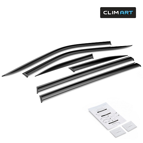 CLIM ART Tape-On Window Deflectors Extra Durable for Toyota Highlander 20-23