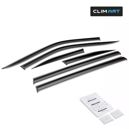 CLIM ART Extra Durable Adhesive Window Deflectors for Toyota Highlander 20-23 Window Deflectors