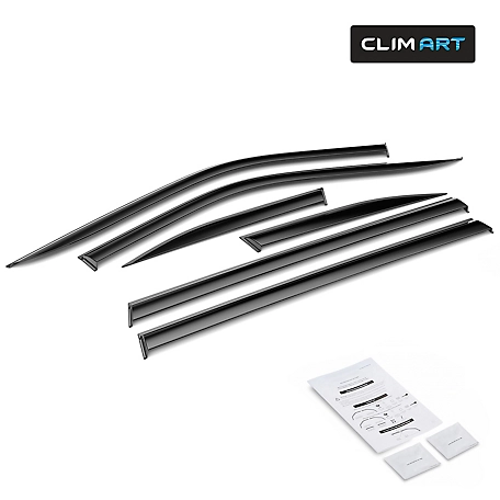 CLIM ART Tape-On Window Deflectors Extra Durable for Toyota Highlander 20-23