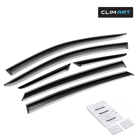 CLIM ART Tape-On Window Deflectors Extra Durable for Honda Accord 18-22
